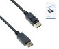Preview: DisplayPort 1.4 cable, 2x DP plug, 8K, support 8K/60HZ, 32.4GBpS, black, DINIC box with Euro hole, 2m